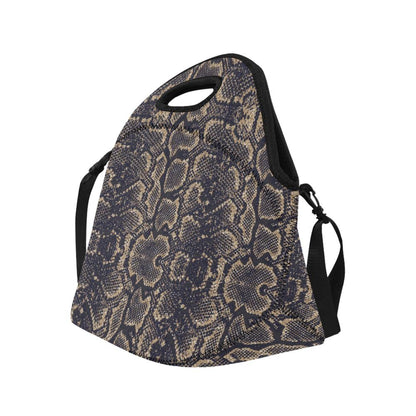 Snake Skin Pattern Print Neoprene Lunch Bag (Model 1669)(Large)-JTAMIGO.COM