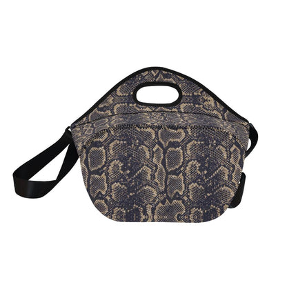 Snake Skin Pattern Print Neoprene Lunch Bag (Model 1669)(Large)-JTAMIGO.COM