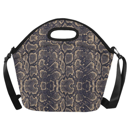 Snake Skin Pattern Print Neoprene Lunch Bag (Model 1669)(Large)-JTAMIGO.COM