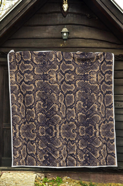 Snake Skin Pattern Print Premium Quilt-JTAMIGO.COM