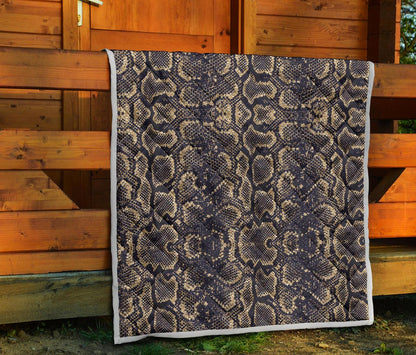 Snake Skin Pattern Print Premium Quilt-JTAMIGO.COM