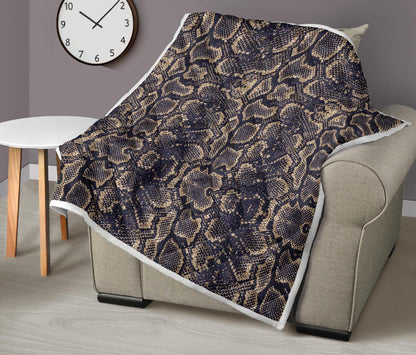 Snake Skin Pattern Print Premium Quilt-JTAMIGO.COM