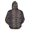 Snake Skin Pattern Print Pullover Hoodie