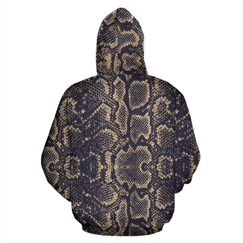 Snake Skin Pattern Print Pullover Hoodie