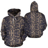 Snake Skin Pattern Print Pullover Hoodie