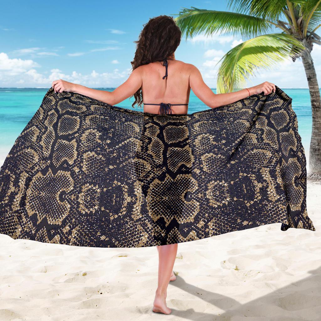 Snake Skin Pattern Print Sarong Pareo Wrap