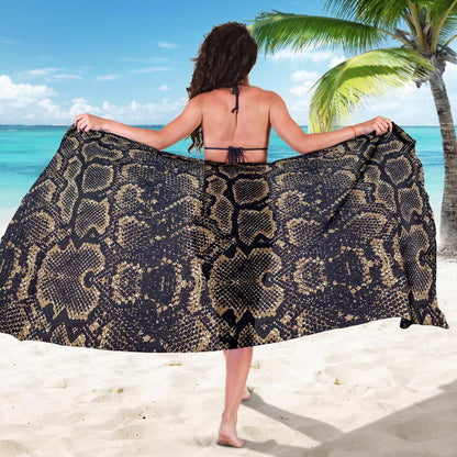 Snake Skin Pattern Print Sarong Pareo Wrap