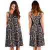 Snake Skin Pattern Print Sleeveless Dress