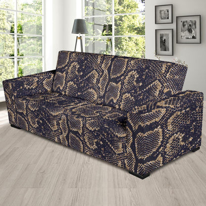 Snake Skin Pattern Print Sofa Slipcover-JTAMIGO.COM