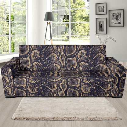 Snake Skin Pattern Print Sofa Slipcover-JTAMIGO.COM