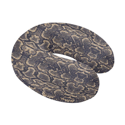 Snake Skin Pattern Print U-Shaped Travel Neck Pillow-JTAMIGO.COM