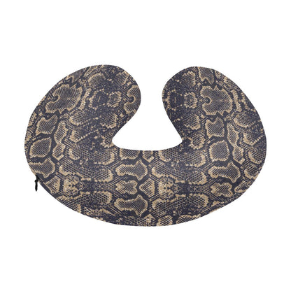 Snake Skin Pattern Print U-Shaped Travel Neck Pillow-JTAMIGO.COM