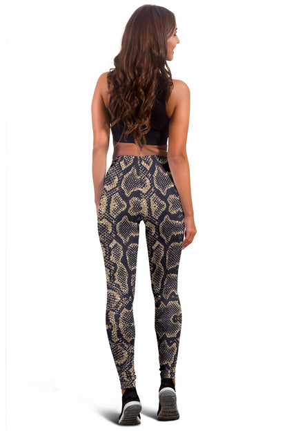 Snake Skin Pattern Print Women Leggings