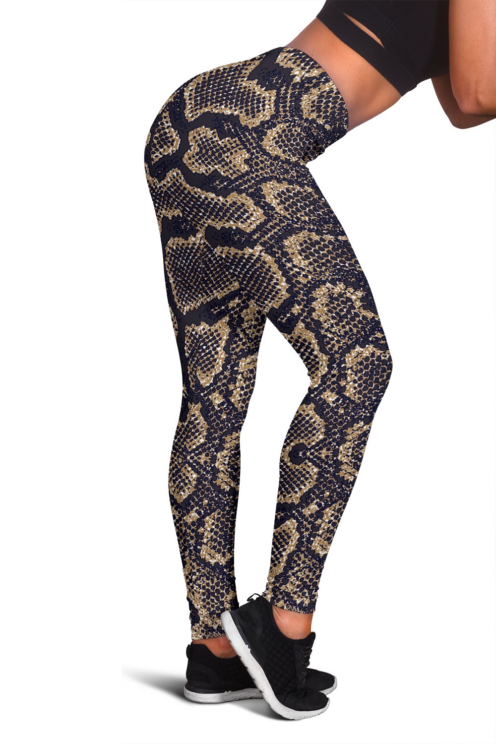 Snake Skin Pattern Print Women Leggings