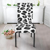 Snow Leopard Skin Print Dining Chair Slipcover-JTAMIGO.COM