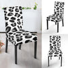 Snow Leopard Skin Print Dining Chair Slipcover-JTAMIGO.COM