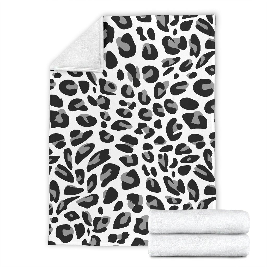 Snow Leopard Skin Print Fleece Blanket