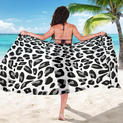 Snow Leopard Skin Print Sarong Pareo Wrap