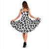 Snow Leopard Skin Print Sleeveless Dress