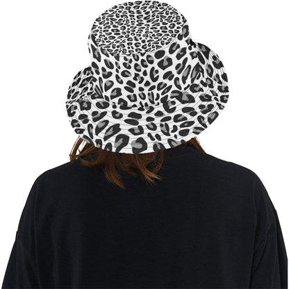 Snow Leopard Skin Print Unisex Bucket Hat