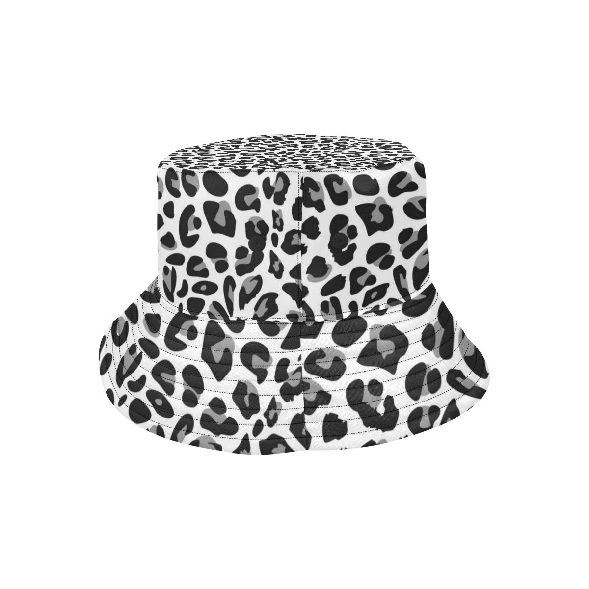 Snow Leopard Skin Print Unisex Bucket Hat