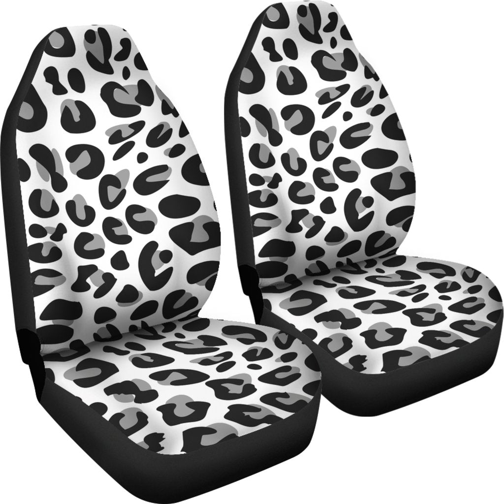 Snow Leopard Skin Print Universal Fit Car Seat Covers
