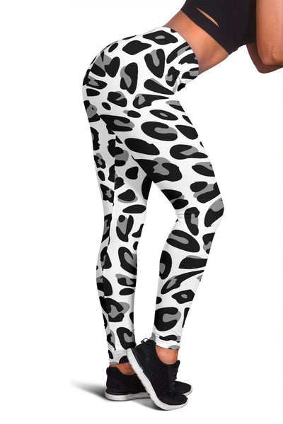 Snow Leopard Skin Print Women Leggings