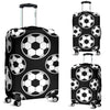 Soccer Ball Black Print Pattern Luggage Cover Protector