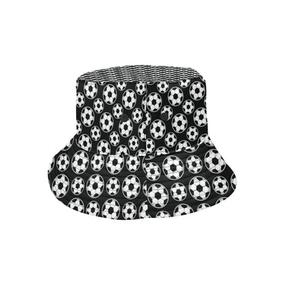 Soccer Ball Black Print Pattern Unisex Bucket Hat