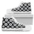 Soccer Ball Black Print Pattern Women High Top Shoes