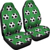 Soccer Ball Green Backgrpund Print Universal Fit Car Seat Covers