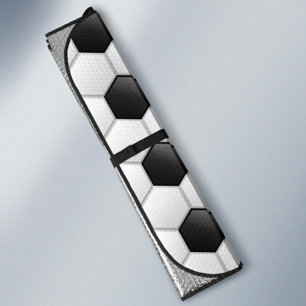 Soccer Ball Texture Print Pattern Car Sun Shade For Windshield