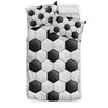 Soccer Ball Texture Print Pattern Duvet Cover Bedding Set