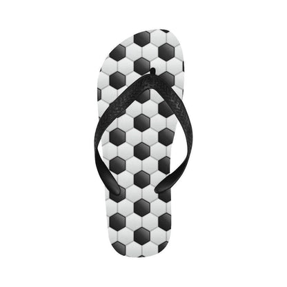 Soccer Ball Texture Print Pattern Flip Flops-JTAMIGO.COM