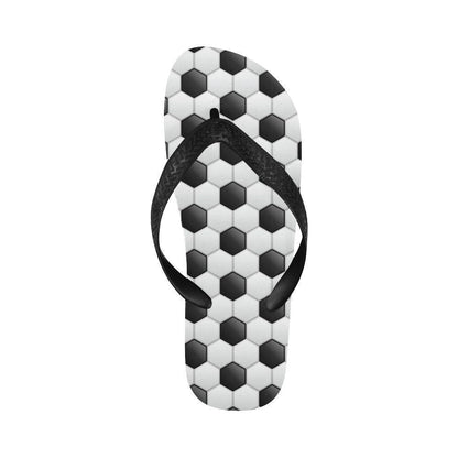 Soccer Ball Texture Print Pattern Flip Flops-JTAMIGO.COM