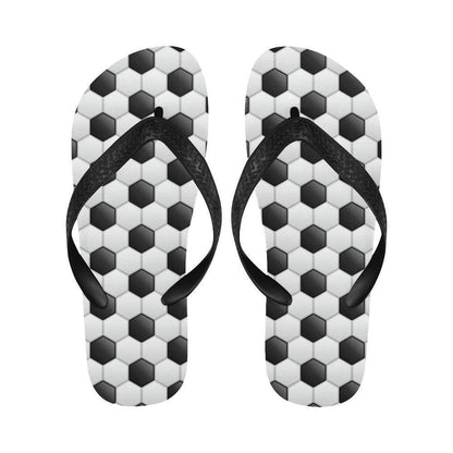 Soccer Ball Texture Print Pattern Flip Flops-JTAMIGO.COM