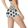 Soccer Ball Texture Print Pattern High Waisted Spandex Shorts-JTAMIGO.COM