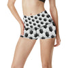 Soccer Ball Texture Print Pattern High Waisted Spandex Shorts-JTAMIGO.COM