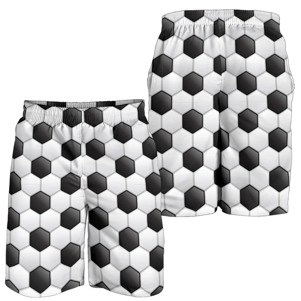 Soccer Ball Texture Print Pattern Mens Shorts-JTAMIGO.COM