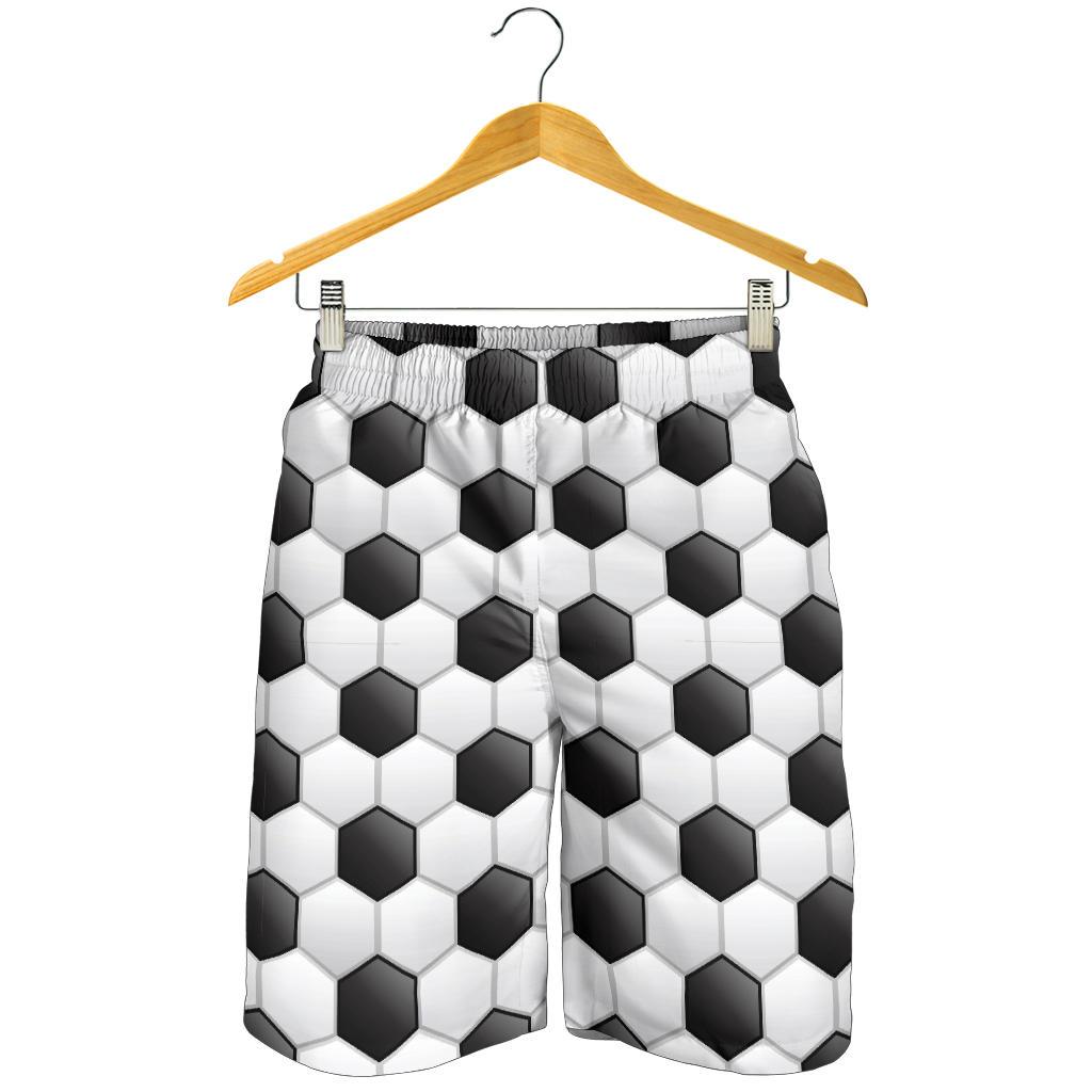 Soccer Ball Texture Print Pattern Mens Shorts-JTAMIGO.COM