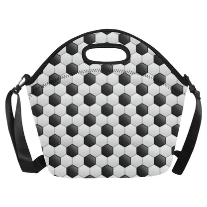 Soccer Ball Texture Print Pattern Neoprene Lunch Bag (Model 1669)(Large)-JTAMIGO.COM