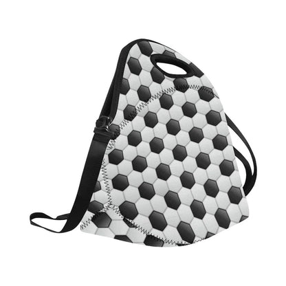 Soccer Ball Texture Print Pattern Neoprene Lunch Bag (Model 1669)(Large)-JTAMIGO.COM