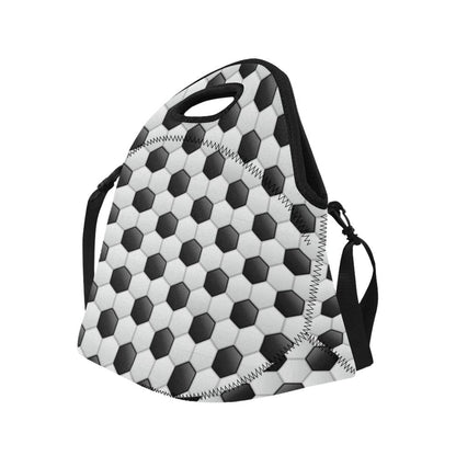 Soccer Ball Texture Print Pattern Neoprene Lunch Bag (Model 1669)(Large)-JTAMIGO.COM
