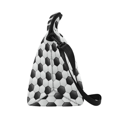 Soccer Ball Texture Print Pattern Neoprene Lunch Bag (Model 1669)(Large)-JTAMIGO.COM