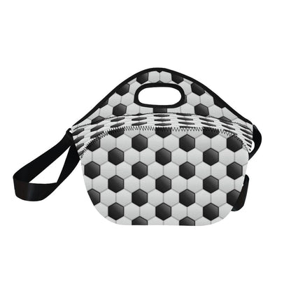 Soccer Ball Texture Print Pattern Neoprene Lunch Bag (Model 1669)(Large)-JTAMIGO.COM