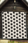 Soccer Ball Texture Print Pattern Premium Quilt-JTAMIGO.COM