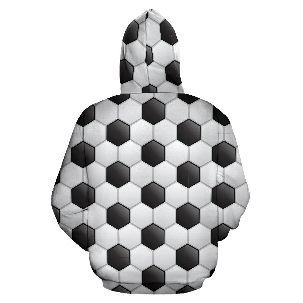 Soccer Ball Texture Print Pattern Pullover Hoodie