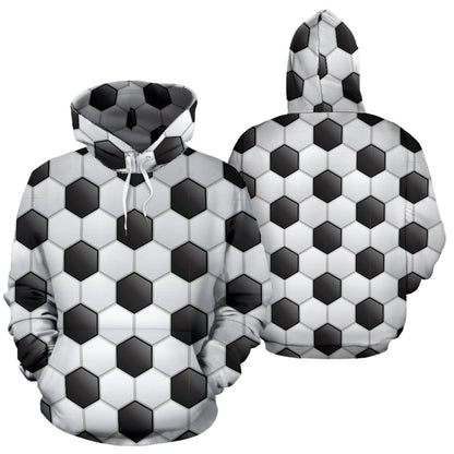 Soccer Ball Texture Print Pattern Pullover Hoodie