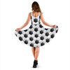 Soccer Ball Texture Print Pattern Sleeveless Dress