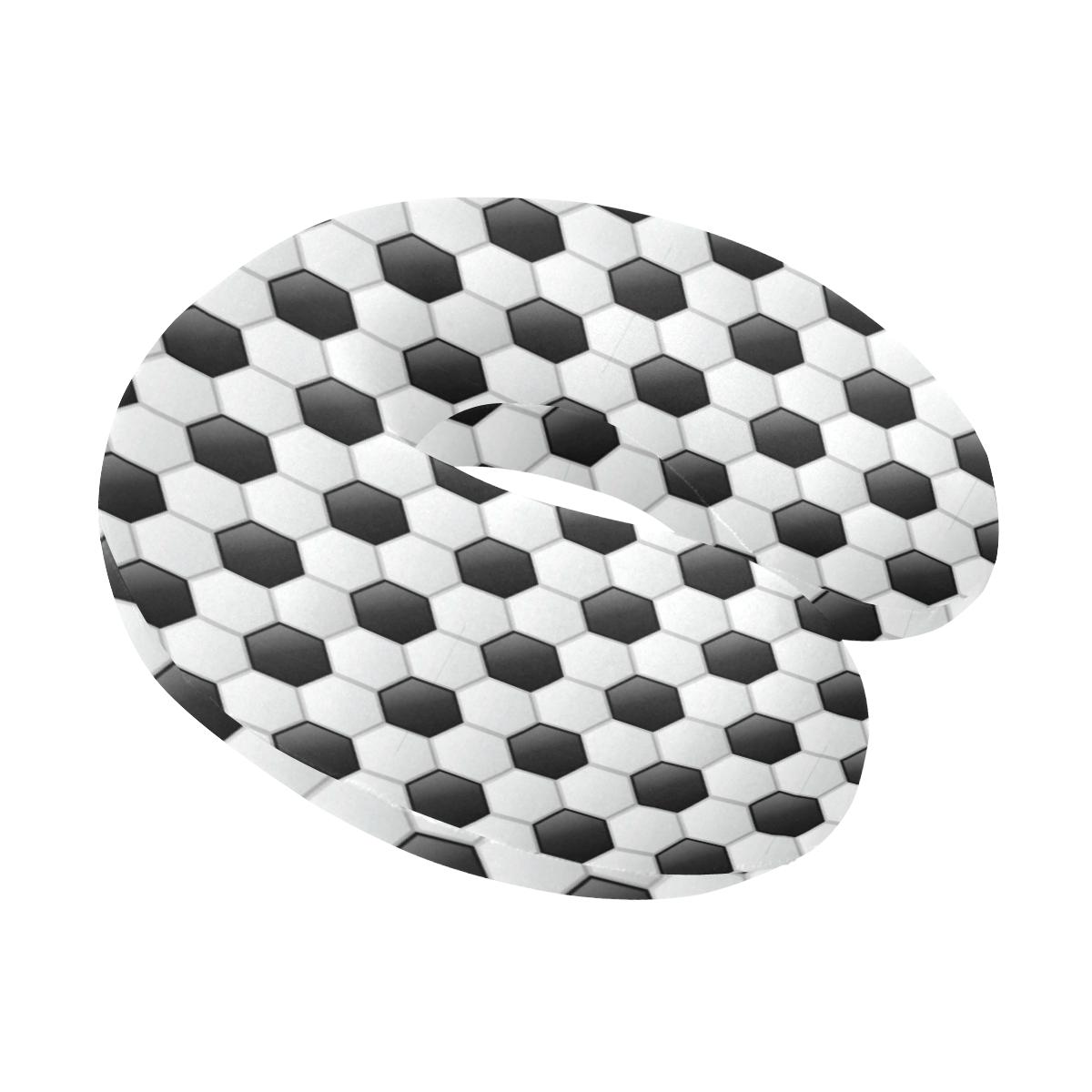 Soccer Ball Texture Print Pattern U-Shaped Travel Neck Pillow-JTAMIGO.COM